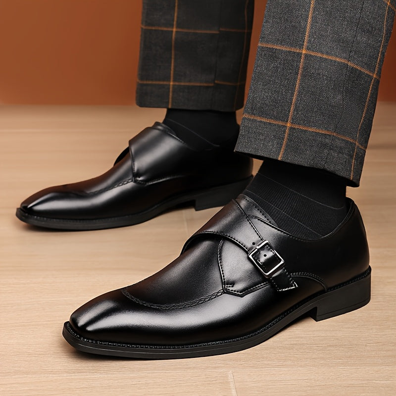 Herren Leder Monk Strap-Schuhe – Elegante Formelle Schuhe