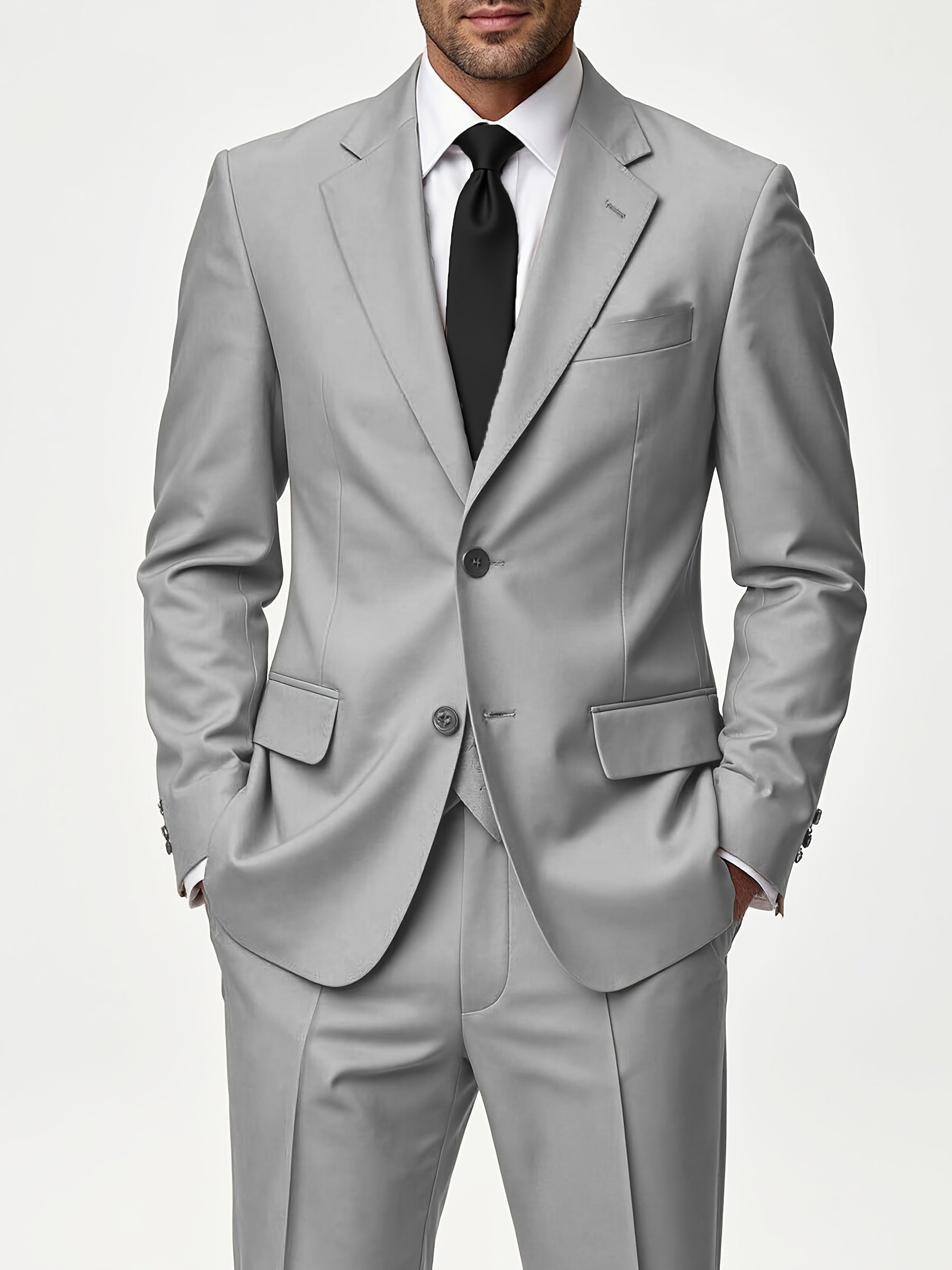 Herren Zweiteiliger Anzug – Taillierter Slim Fit