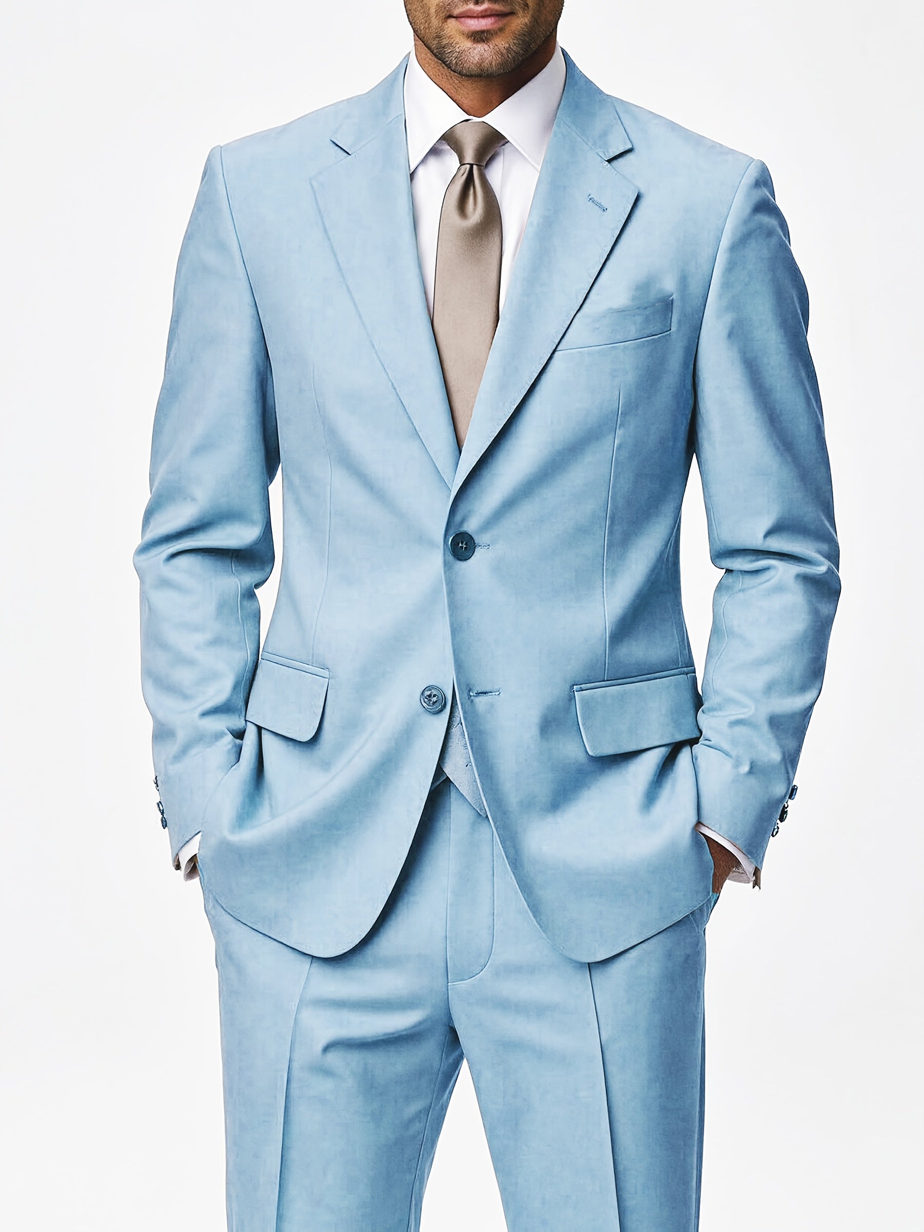 Herren Zweiteiliger Anzug – Taillierter Slim Fit