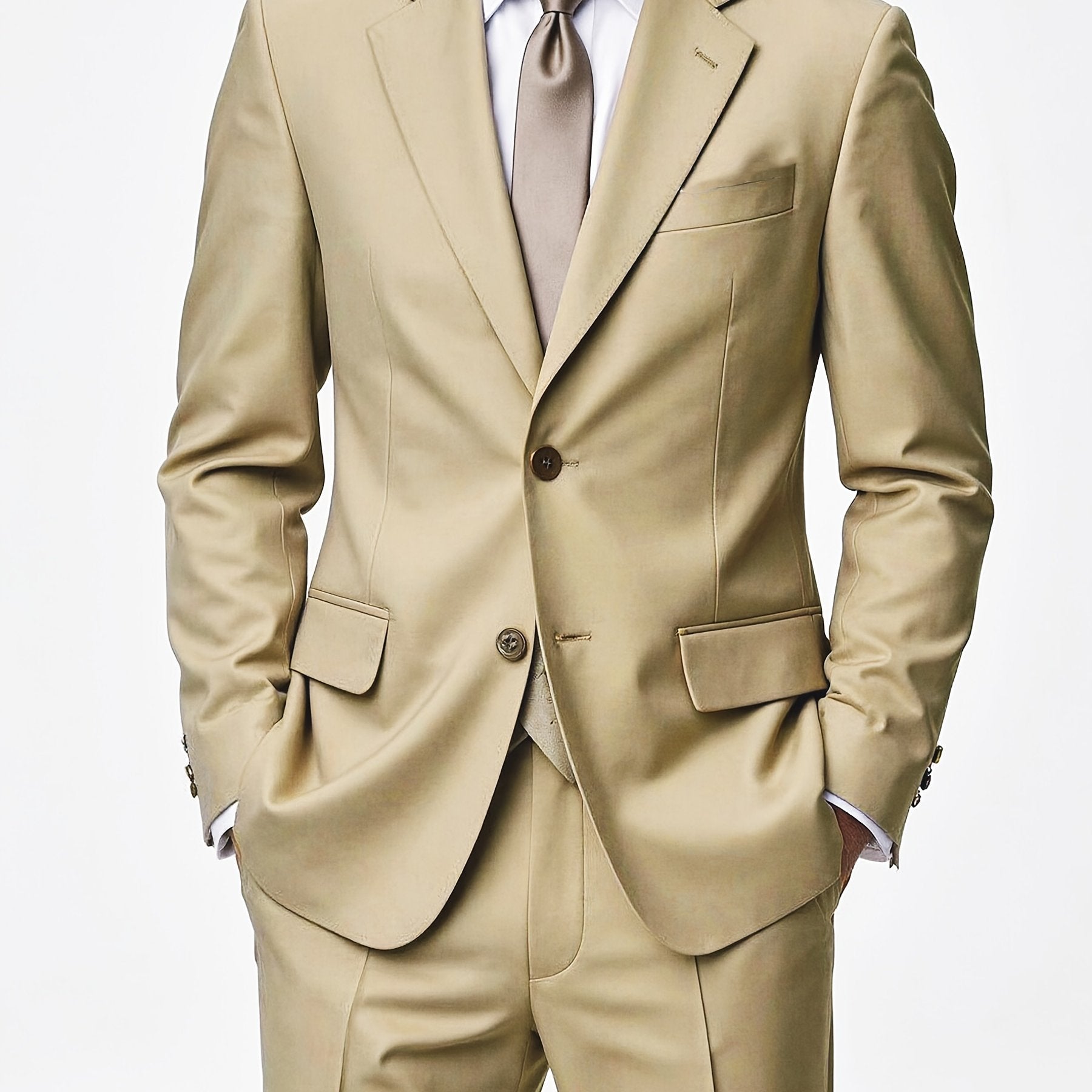 Herren Zweiteiliger Anzug – Taillierter Slim Fit