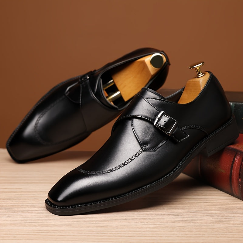 Herren Leder Monk Strap-Schuhe – Elegante Formelle Schuhe