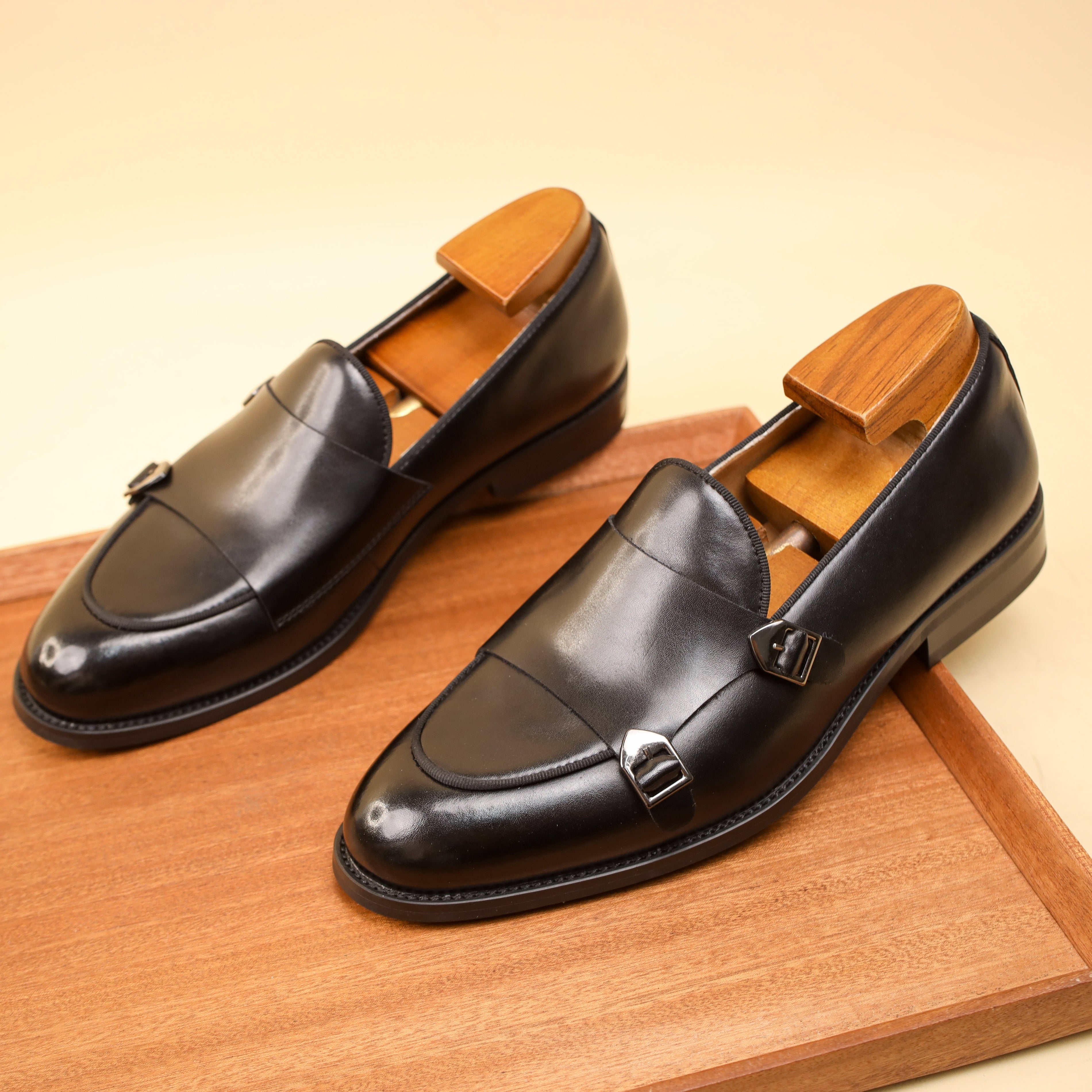 Herren Leder Monk Strap-Schuhe – Elegante und Stilvolle Formelle Schuhe