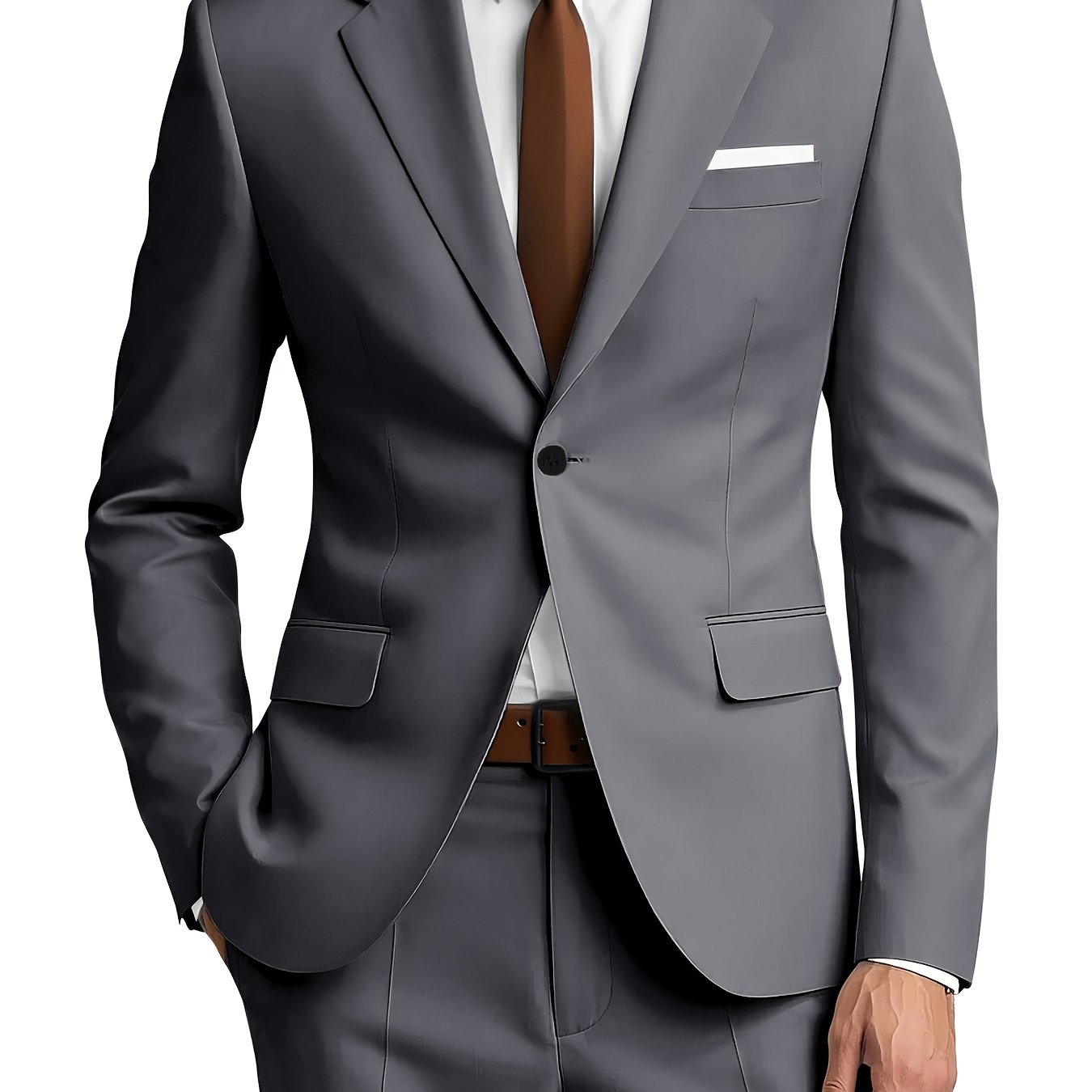 Herren Zweiteiliger Anzug – Taillierter Slim Fit