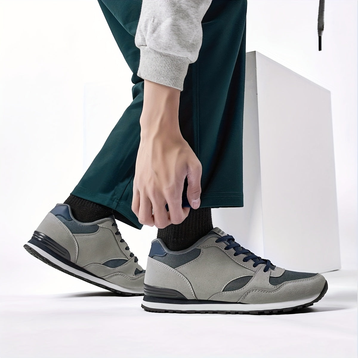 Herren Retro Lauf-Sneaker – Schnürschuhe