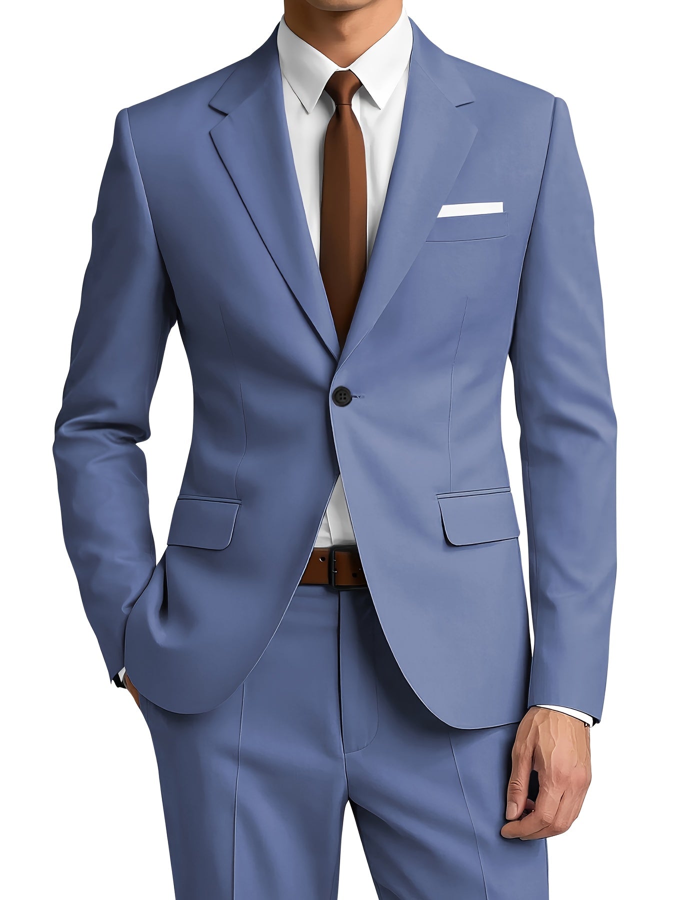 Herren Zweiteiliger Anzug – Taillierter Slim Fit