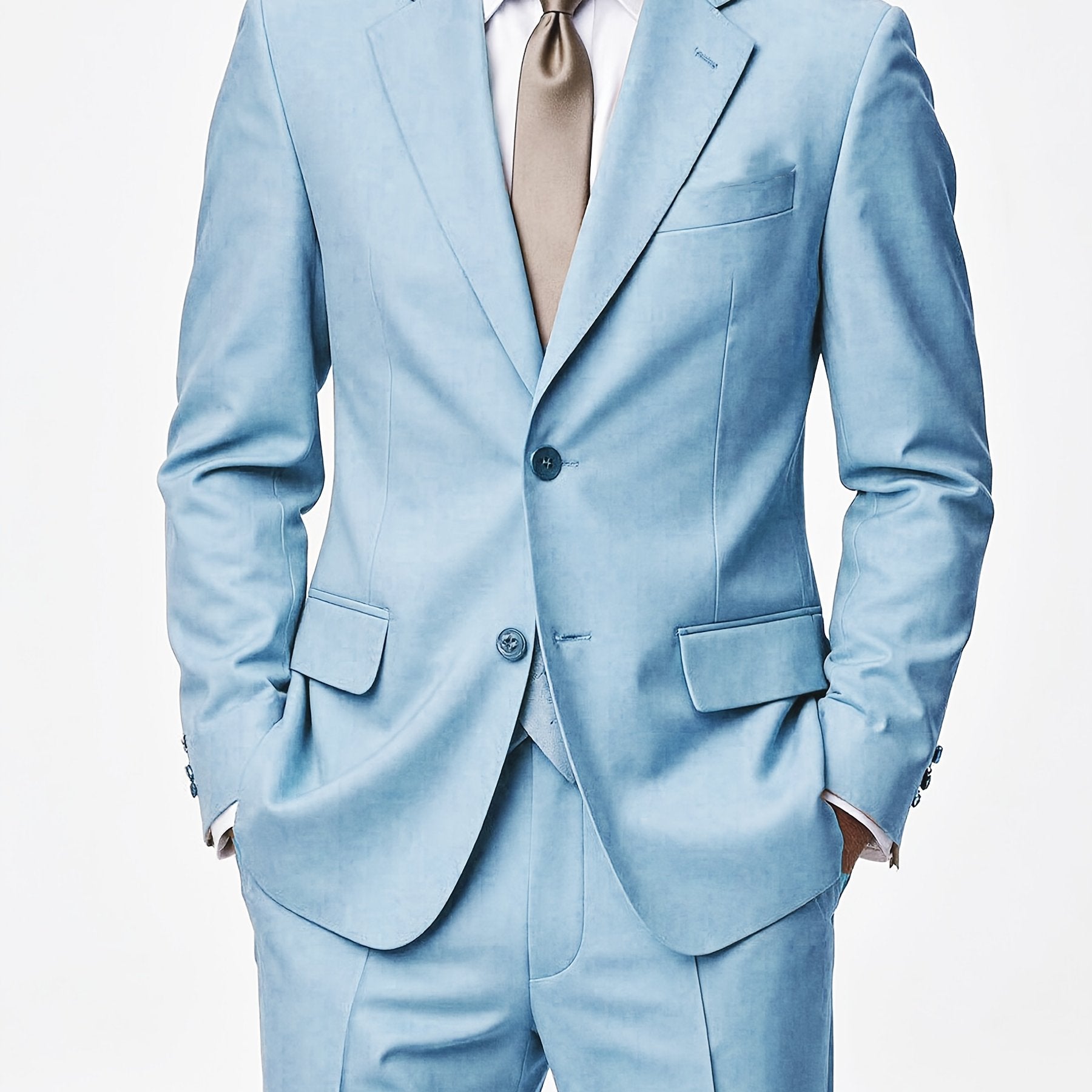 Herren Zweiteiliger Anzug – Taillierter Slim Fit