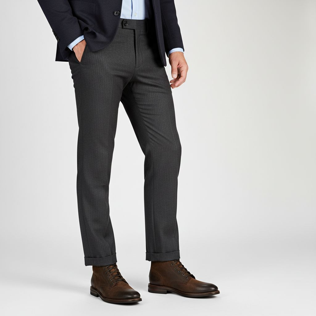 Herren Braune Leder Schnürboots – Klassische und Robuste Schuhe