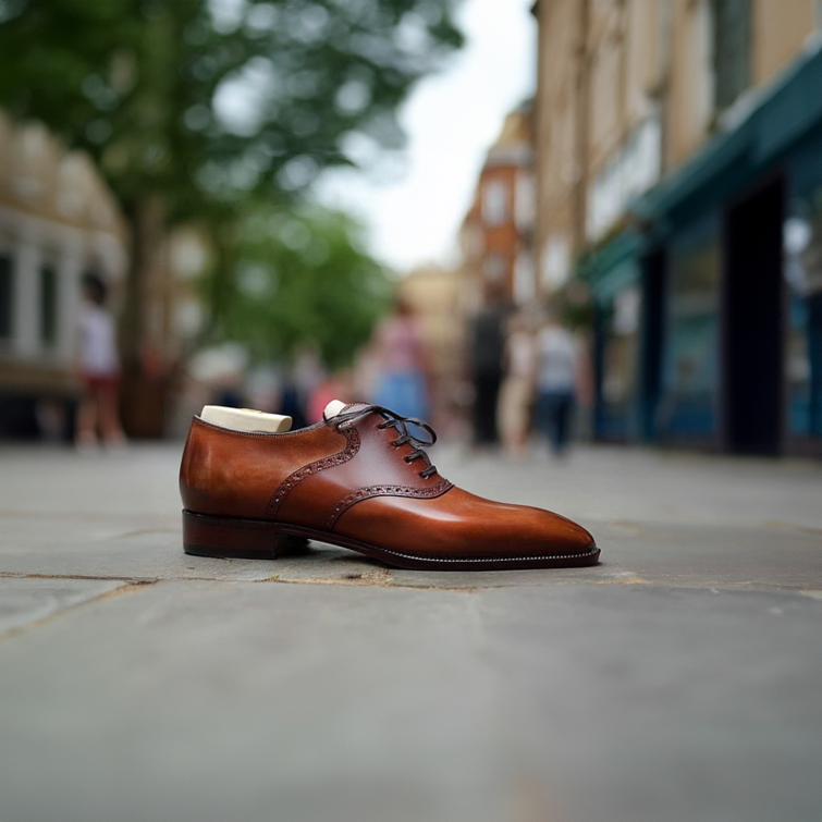 Herren Leder Oxford-Schuhe – Elegante Schnürformelle Schuhe