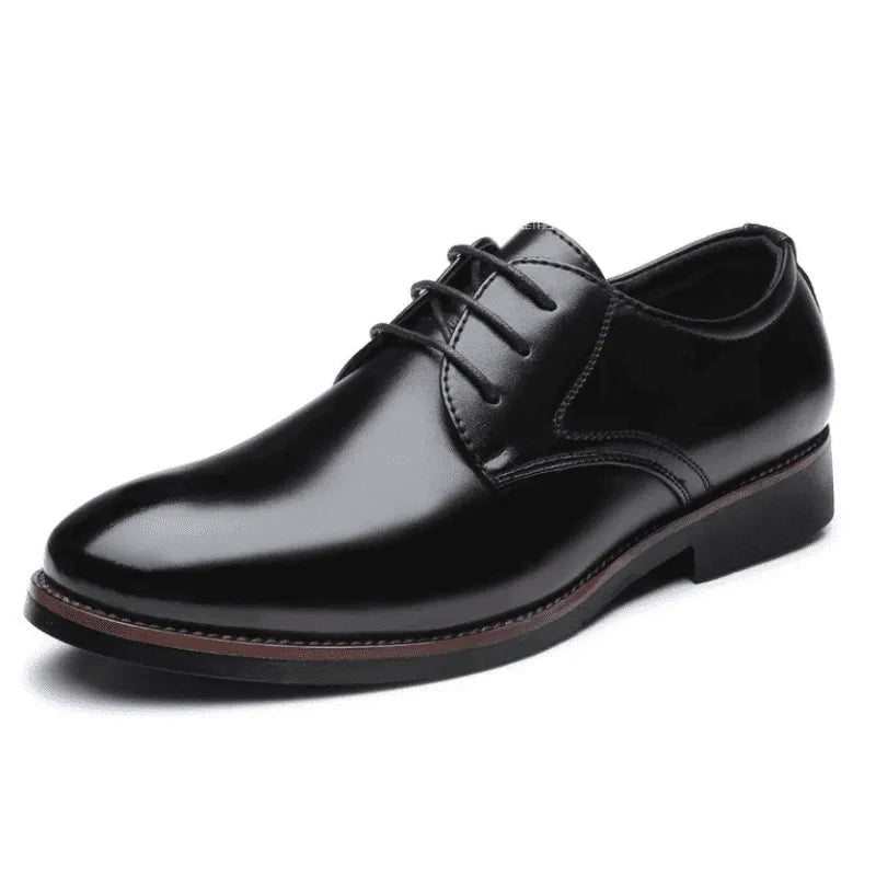 Herren Schwarzer Lederschuh – Klassischer Business-Look