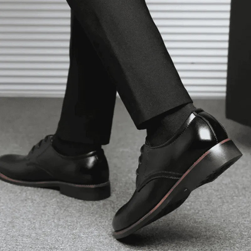 Herren Schwarzer Lederschuh – Klassischer Business-Look